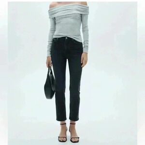 MNG jeans Claudia waxed slim fit jeans, ankle length